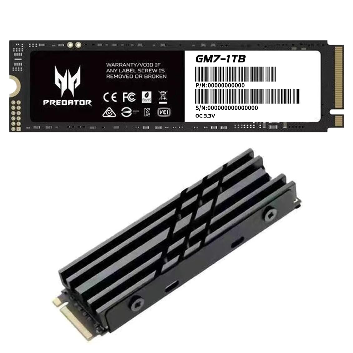 内蔵型SSD Acer Predator SSD 1TB PCIe Gen4x4 M.2 Amazon | Acer (エイサー) Predator GM7-1TB NVMe1.4 ゲーミング